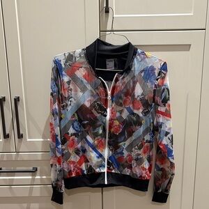 Lucky Brand Women's Colorful Floral Bomber Jacket